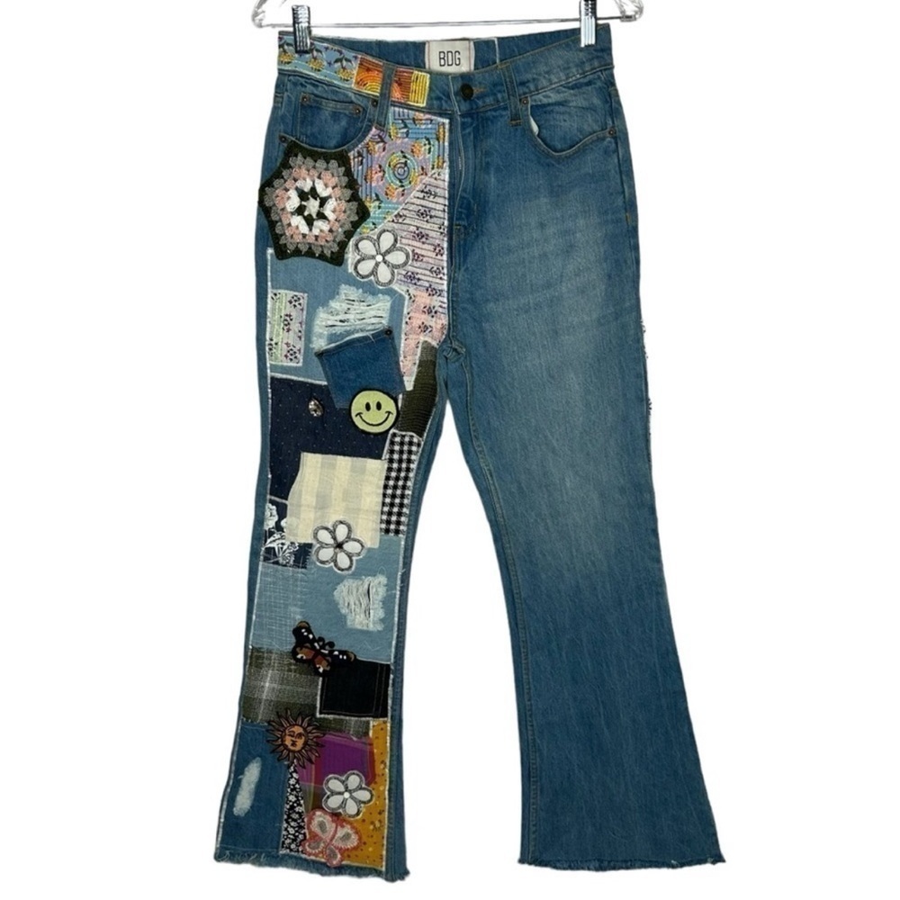 BDG High-Waisted Flare Jeans Indigo Craft NWT - Picture 4 of 16